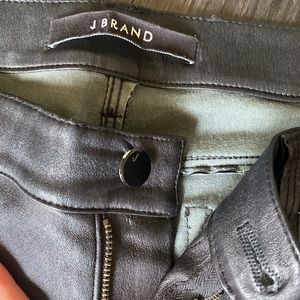Black leather JBrand pants